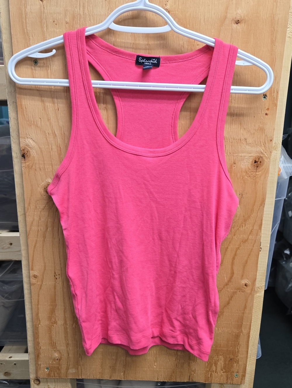 Splendid Size S Pink Cotton Blend Tank Top